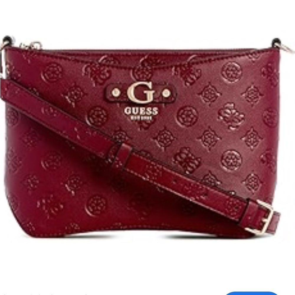 Guess Red Crossbody Bag with Embossed Design